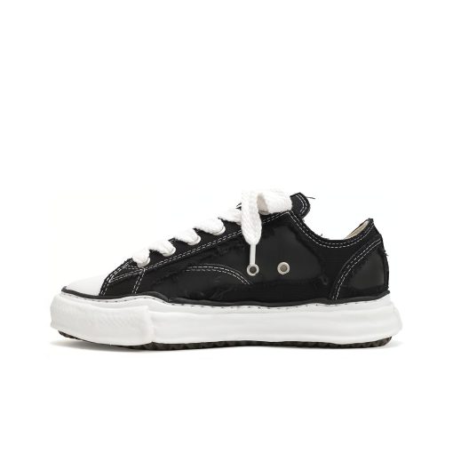 메종 미하라 야스히로 피터슨 OG 솔 브로큰 로우탑 스니커즈 블랙 A08FW717-BLACK