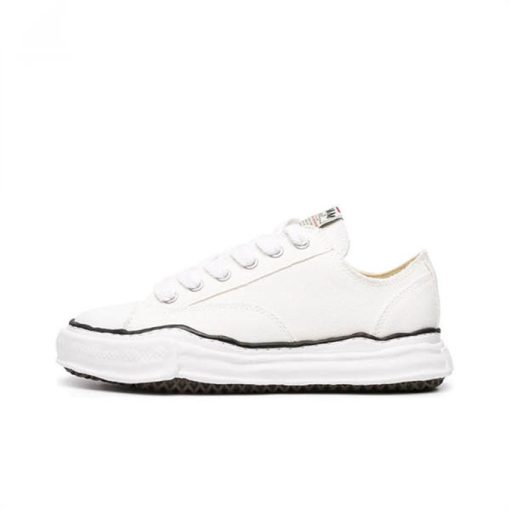 메종 미하라 야스히로 피터슨 OG 솔 캔버스 로우 스니커즈 화이트 A01FW702-WHITE