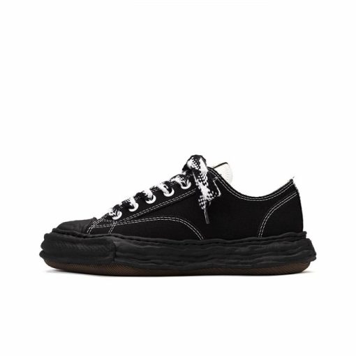 메종 미하라 야스히로 피터슨23 OG 솔 BC 캔버스 로우탑 스니커즈 블랙 A12FW707-BLACK
