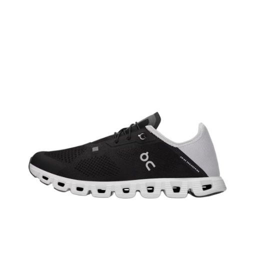 온 러닝 클라우드 5 Coast 웨지 힐 스니커즈 Black/Mist White